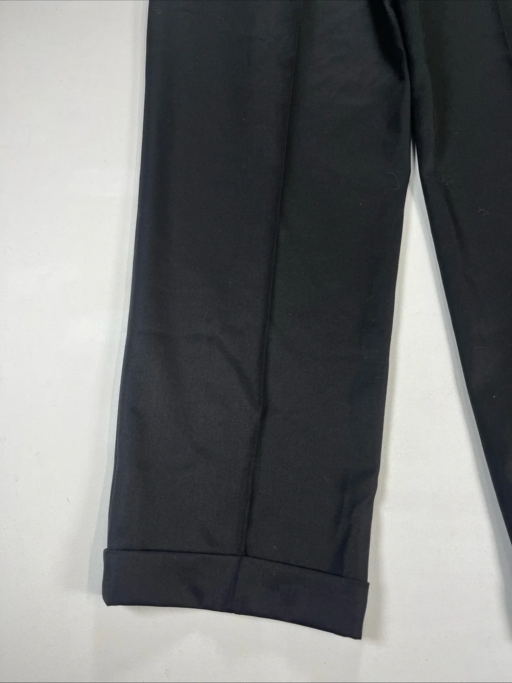 Pazoni Pants Black Wool Made In Italy Dress Trousers Classic Como Men’s 34 X 31